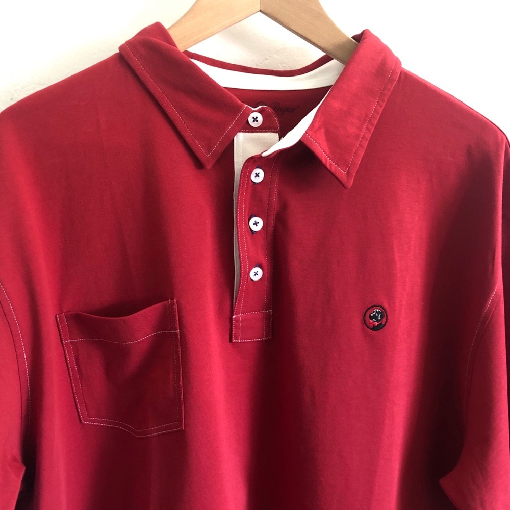 Southern Proper Men’s Cotton Polo Shirt Red XXL